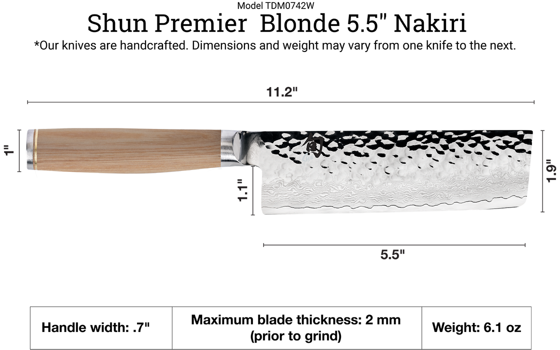 Knife 5.5 Nakiri Premier Blonde