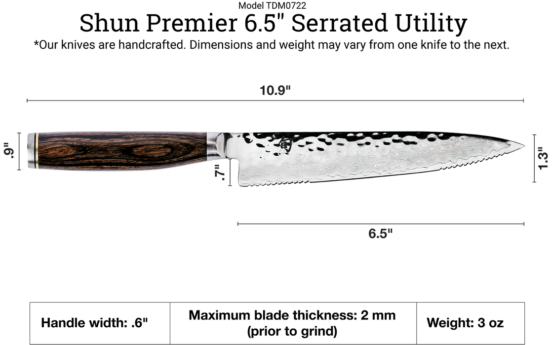 Knife 6 Serrated Utility Premier