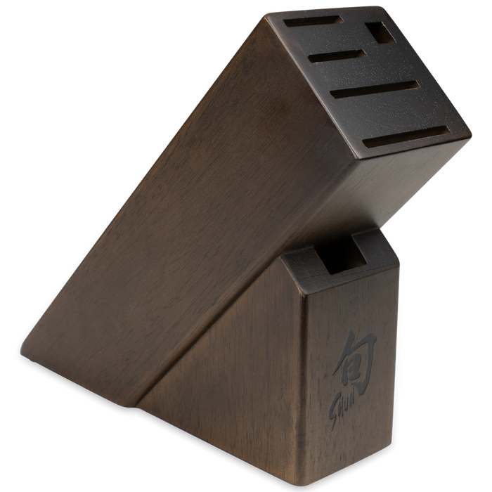 Block 6-Slot Bamboo Slimline Dark
