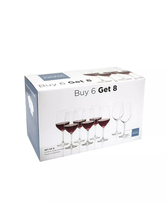 Glass Red Wine Forte Buy 6 Get 8 Set