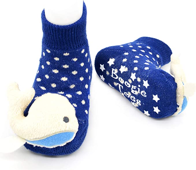 Socks Rattle Baby Whale 0-1Y