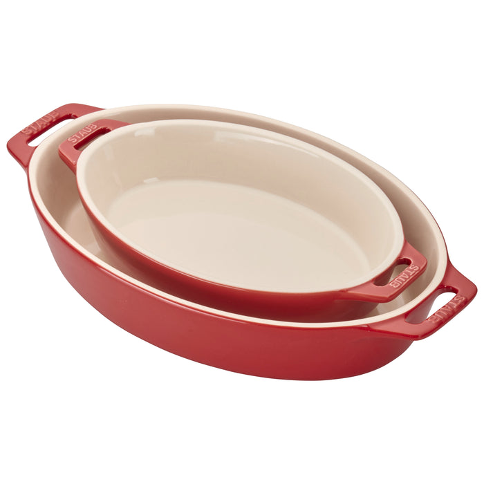 Dish Baking Staub Cherry Oval 2pc