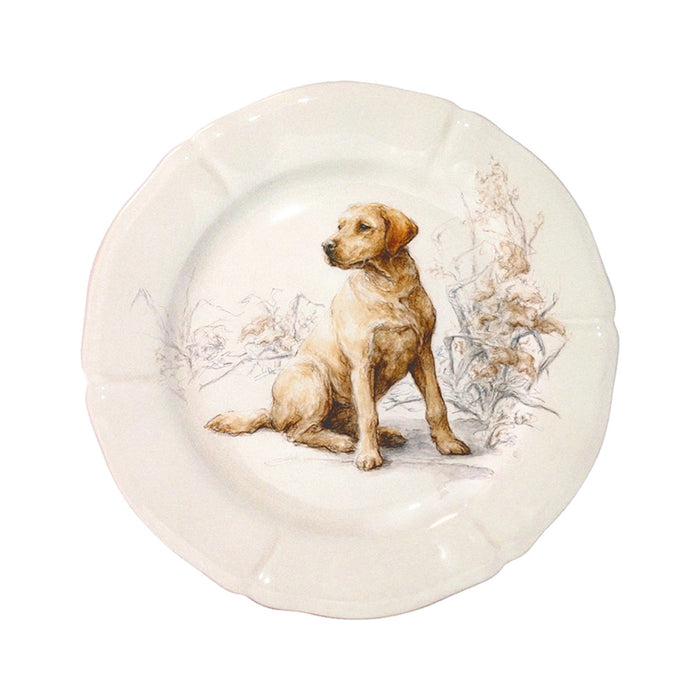 Plate Dessert Sologne Dog Labrador