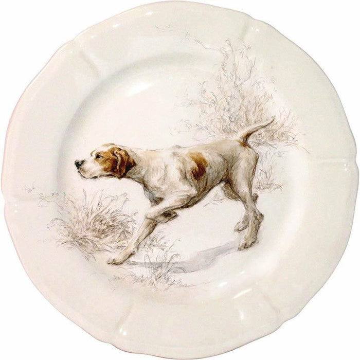 Plate Dessert Sologne Dog Pointer