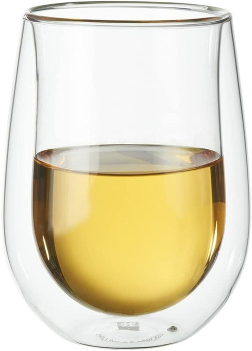 White Wine Dbl Wall Glass Stemless (S/8)