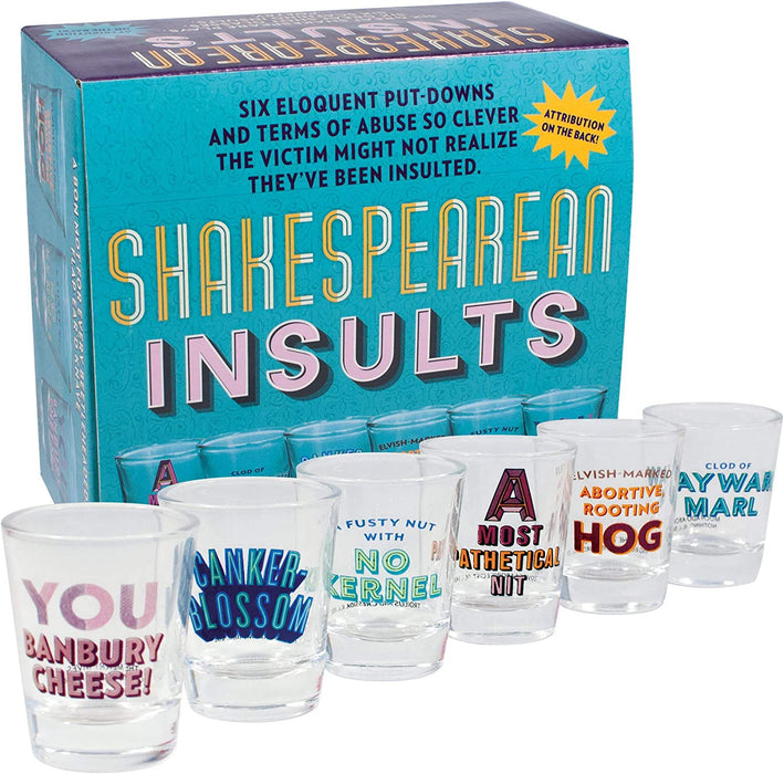 Shot Glasses S/6 Shakespearean Insults